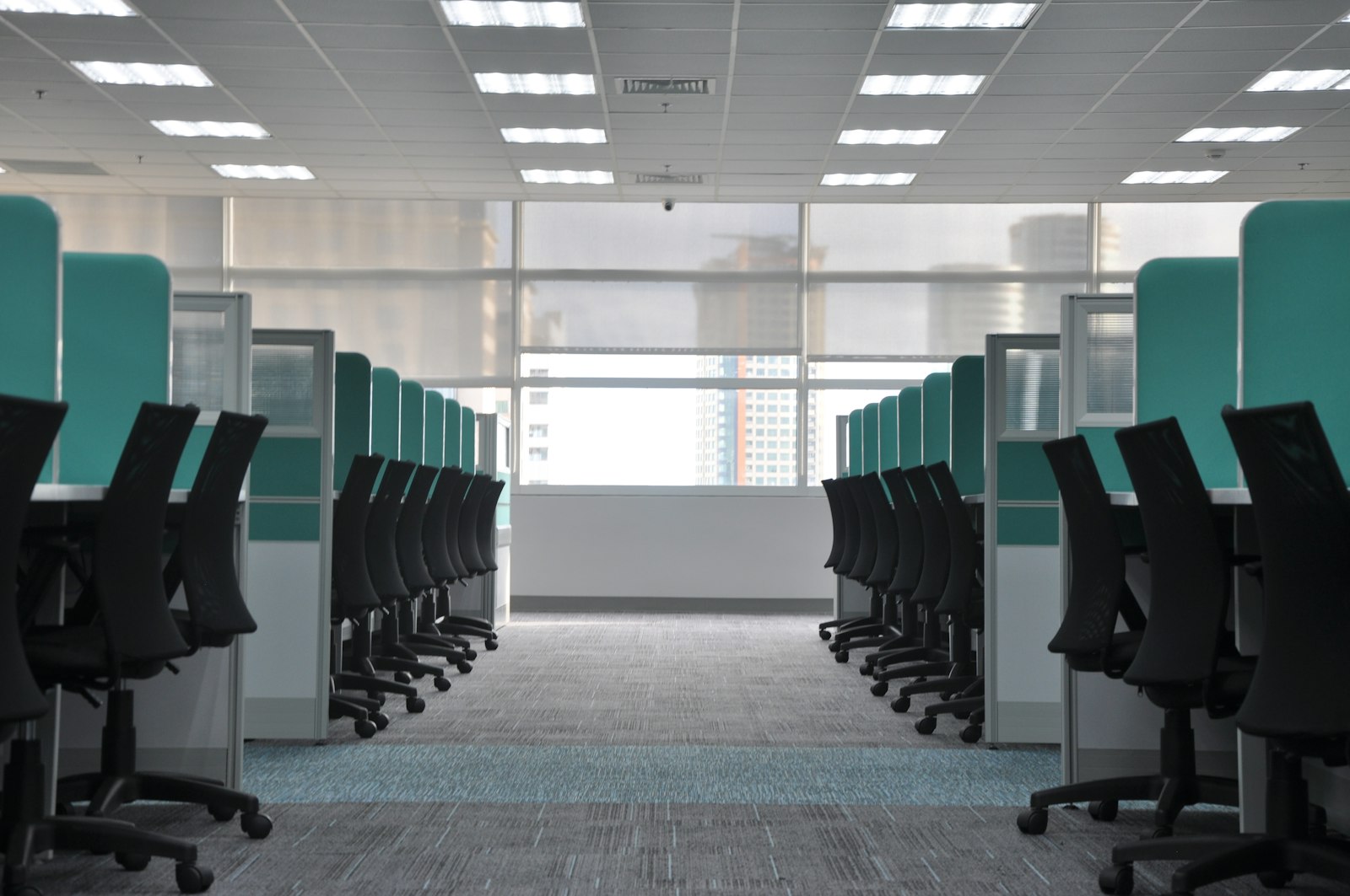 Empty modern open-plan office ready for a move