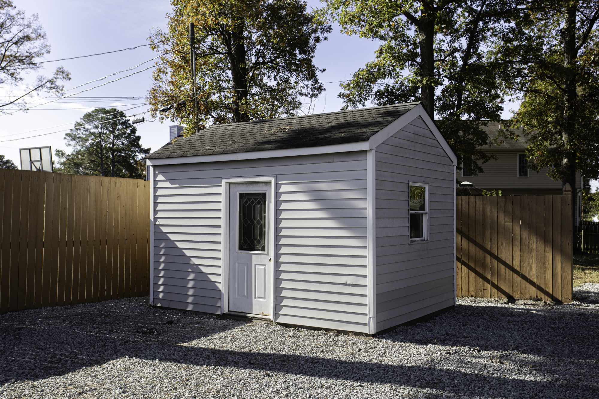 Old backyard shed ready for disposal